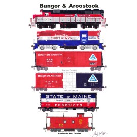 Bangor & Aroostook set of 6 magnets Andy Fletcher