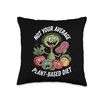 Plant-Based Diet? Carnivorous Flytrap Enthusiast Style Throw Pillow