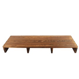 39.4IN Wooden Step Stool - Solid Wood Material, Large Surface, Strong & Stable Bed Step, Foot Stool, Massage Step-Up(39.4" L*11.8" W*4.3" H)