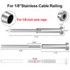 BLIKA 30 Pack 4"x4" Invisible Cable Railing Kits, 1/8" Stainless