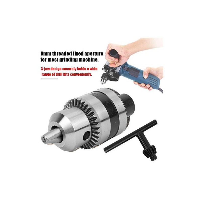 FTVOGUE 3-Jaw Clip Drill Chuck Adapter Converter 8 mm Fixed
