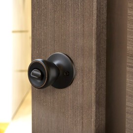 Design House 728725 Terrace 6-Way Latch Privacy Door Knob, Oil Rubbed Bronze