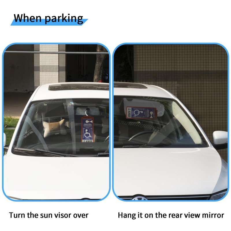 Yuoyar Portable Handicap Placard Holder for Auto - Ultra Transparent