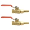 BesNPT Brass 3/8" NPT Shut-Off Ball Valve with 3/8" Hose