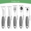 5Pcs Adaptive Utensil Set Stainless Steel Adaptive Cutlery Set Easy