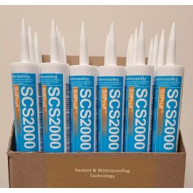 GE (12 PACK) GE SCS2009 - Silpruf, Limestone color, 10.1 Fl Oz Cartridge