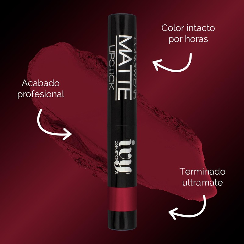 Labial Mate IVY de Larga Duracion - 15 Tonos disponibles