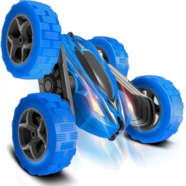 MoKasi Remote Control Stunt Car Toys - Birthday Gifts Ages 6 7 8 9 10 11 12 Year Old Boys Kids Toddler Girls Best Presents Christmas Ideas Rechargeable Rc Racing Vehicle Outdoor (Blue)