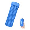 Surao Sleeping Mat Honeycomb Look with Headboard, Colour: Light Blue