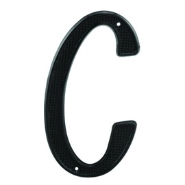 Prime-Line MP4108 House Address Letter "C", Black Finish, Zinc Die Cast, 4 in. (Pack of 2)
