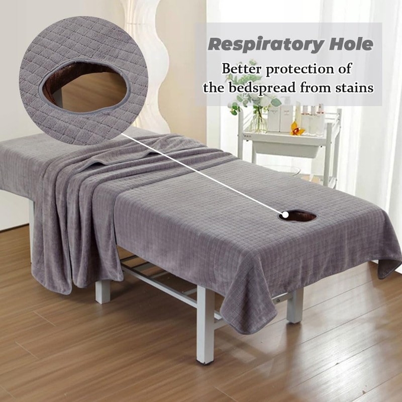 Morbuy Massage Bed Cover Sheet with Face Hole, Microfibre Beauty