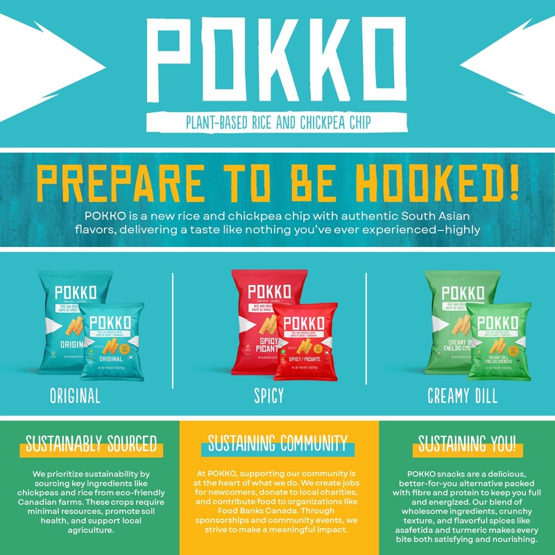 POKKO Creamy Dill Rice & Chickpea Chips – 24-Pack Tangy