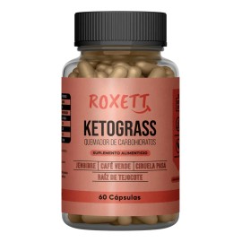 Ketograss Quemador Carbohidratos Natural Capsulas Bajar Inhibidor Apetito Regula Control Peso Sabor