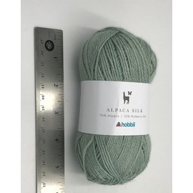 Hobbii Alpaca Silk Yarn Color #21 Artic Lichen