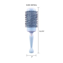 Cricket Friction Free 2” Thermal Brush – Seamless Ceramic Barrel for Blowout and Curling, Ion-Infused Tourmaline Bristles, Anti-Static Styling, Non-Slip Grip, Professional for All Hair Types