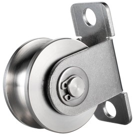 KCNOFNC 48 mm pulley steel cable, pulley for ropes, pulley with 2 ball bearings, 1 piece