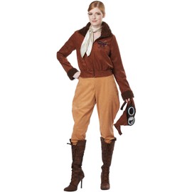 California Costume Amelia Earhart/Aviato - Brown, Large