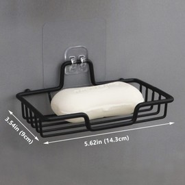 So Nice Soap Dish for Shower,Soap Savers soap Dishes for bar Soap Holder for Shower Wall,Soap Tray Bar Soap Sponge Holder,Bathroom,Tub and Kitchen Sink,Stainless Steel-Adhesive No Drilling,Set of 2