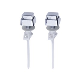 Semetall Toilet Flush Handle-Push Button Tank Handle Replacement, Side Mount Trip Lever, PVC,Set of 2