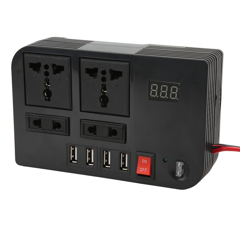 Power Converter Modified Sine Wave 12V to 220‑240V 600W Black