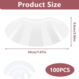 BOBOZHONG Pack of 100 Transparent Shower Eye Protection, Soft Plastic Eye Mask for Hair Cutting/Dyeing, Eyelash Extension, Microblading - Face Protection Visor Waterproof, Clear & Gentle