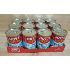 MUTTI 6 CANS:   Mutti Finely CRUSHED CHOPPED  Tomatoes with Basil 14oz vegan NON-GMO