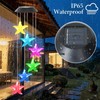 Starfish Solar Wind Chimes for Outside with Color Changing LED