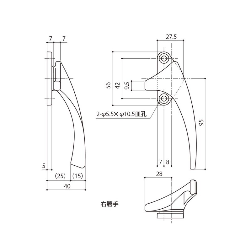 中西 Industrial Open Window kamurattihandoru R DC – W8