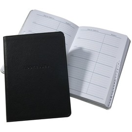 Black Eco-Leather 7-in Address Book by Graphic Image -