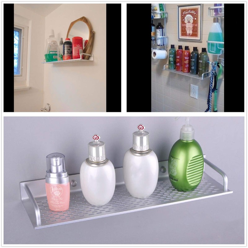 dophee 40cm Shower Caddy, Rectangle Aluminum Bathroom Shower Organizers Bath