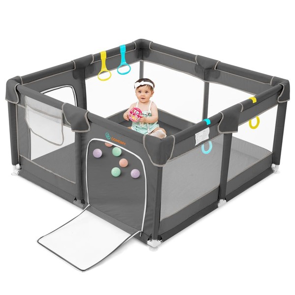 COMOMY Playpens for Babies and Toddlers, Small Baby Play Pens,