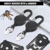 Bwetomk 2 Pcs Retractable Keychain, Heavy Duty Retractable Lanyard with