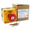 Heschen Red Sign Weatherproof Emergency Stop Push Button Switch, 660V