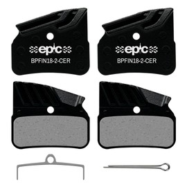 epic Disc Brake Pads with Cooling Fins | Fits N03A, N03A-RF, N04C, N04C-MF | Shimano SLX, XT, XTR Compatible | Ceramic & Metal Options | 2 Sets (Ceramic)