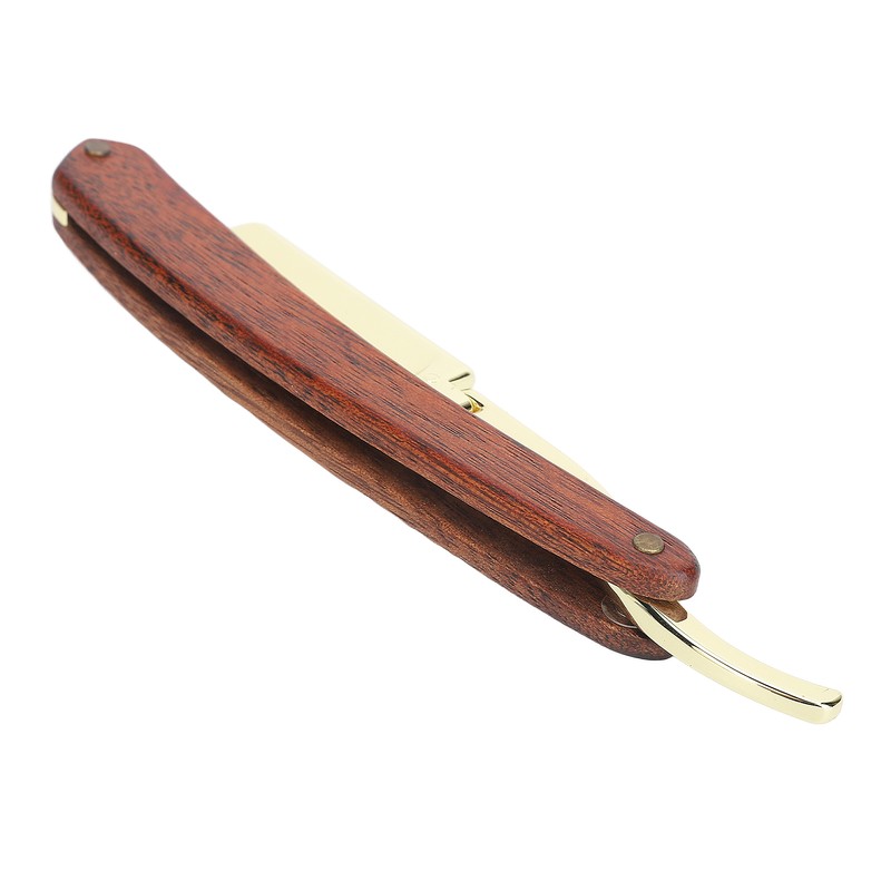 Foldable Beard Clipper Holder Wooden Handle Men Manual Beard Trimmer