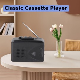 ASHATA Cassette Recorder FM AM Radio Walkman Cassette Recorder, Portable Classic Style Cassette Recorder, Compact Cassette Recorder, Multifunctional, Supports AM FM Radio Stereo