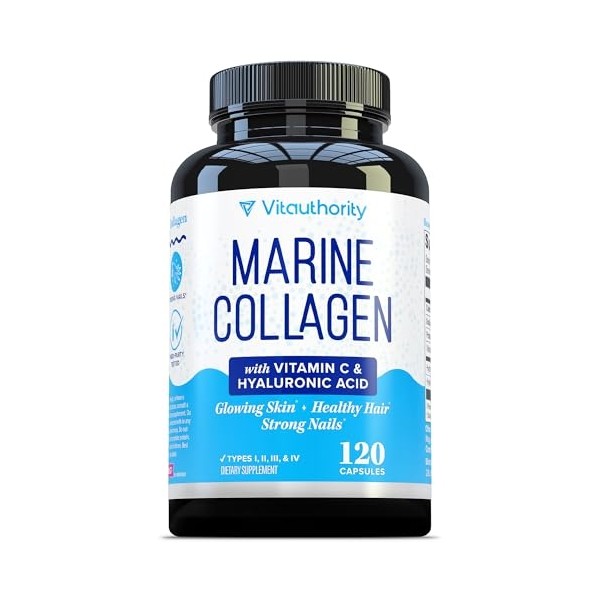 Marine Collagen Capsules Hyaluronic Acid & Vitamin C | 2,000mg