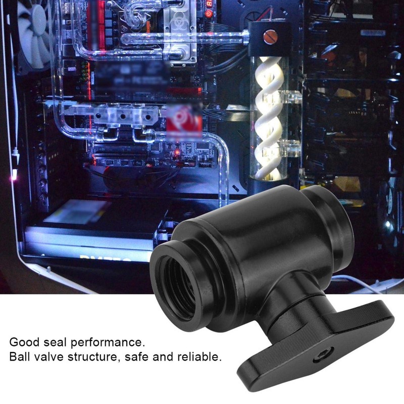 G1/4 Ball Valve, Black Valve, High Flow Ball Valve Structure,