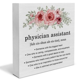 Physician's Assistant Definition Wood Box Sign Decor Desk Sign Nurse Practitioner Wooden Box Block Sign Rustic Home Decoration Birthday Christmas Graduation Gift