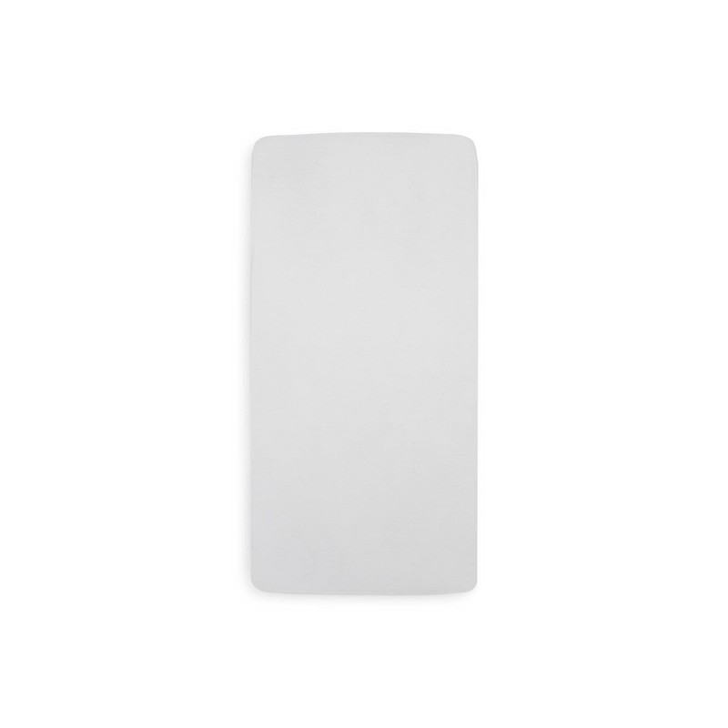 Jollein Jersey Fitted Sheet, 60 x 120 cm, White, Pack