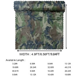 GHILEO Camo Netting, Bulk Roll Camouflage Net Blind for Hunting, Camping, Theme Decoration, Sunshade