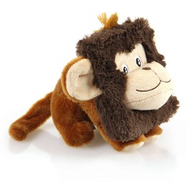 Petastic Hundespielzeug Quadra Plüsch AFFE mit Quietscher, Plüschspielzeug für Hunde