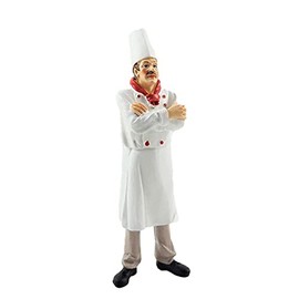 Melody Jane Dolls House Chef in Whites & Red Neckerchief Resin Man Figure People