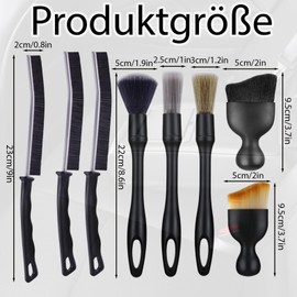 Cleaning Brush, Car Accessories, 8 Pieces Brush, Car Cleaning Dust Brush, Car Cleaning Brush, Car Cleaning Set, Interior for Tyres, Automotive Interiors, Furniture, Keyboards