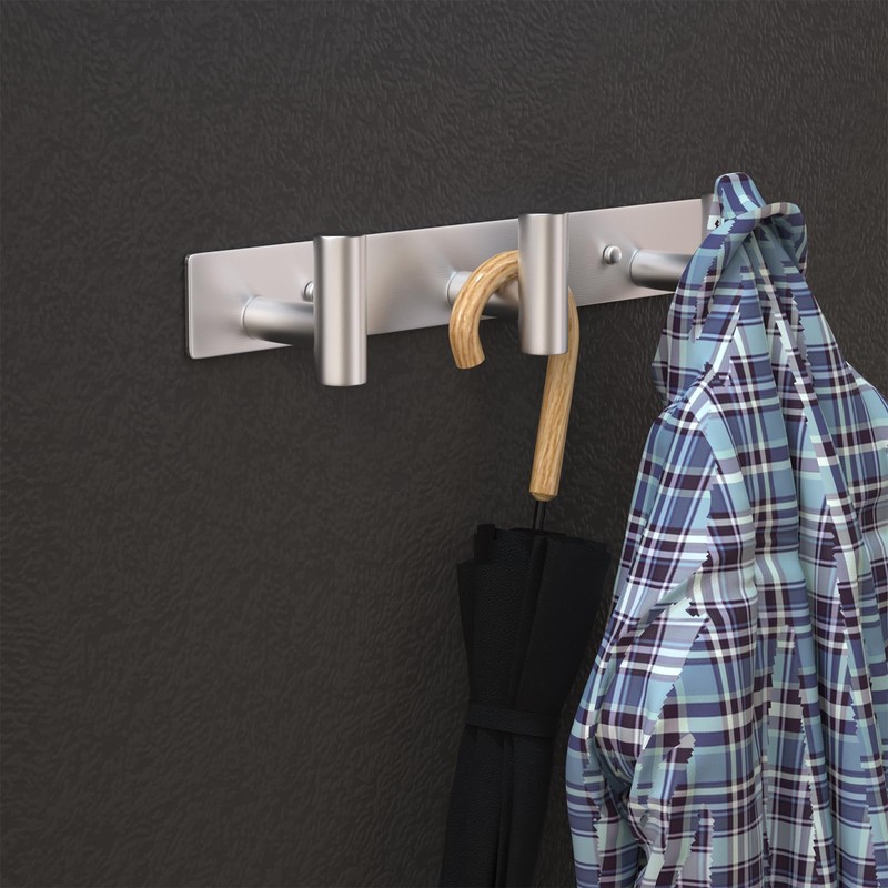 WUIVIUT Heavy Duty Hook Clothes Rack Stainless Steel T-Shape Coat