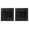 VCELINK 2 Gang Brush Wall Plate (Black, 2 Pack), Cable