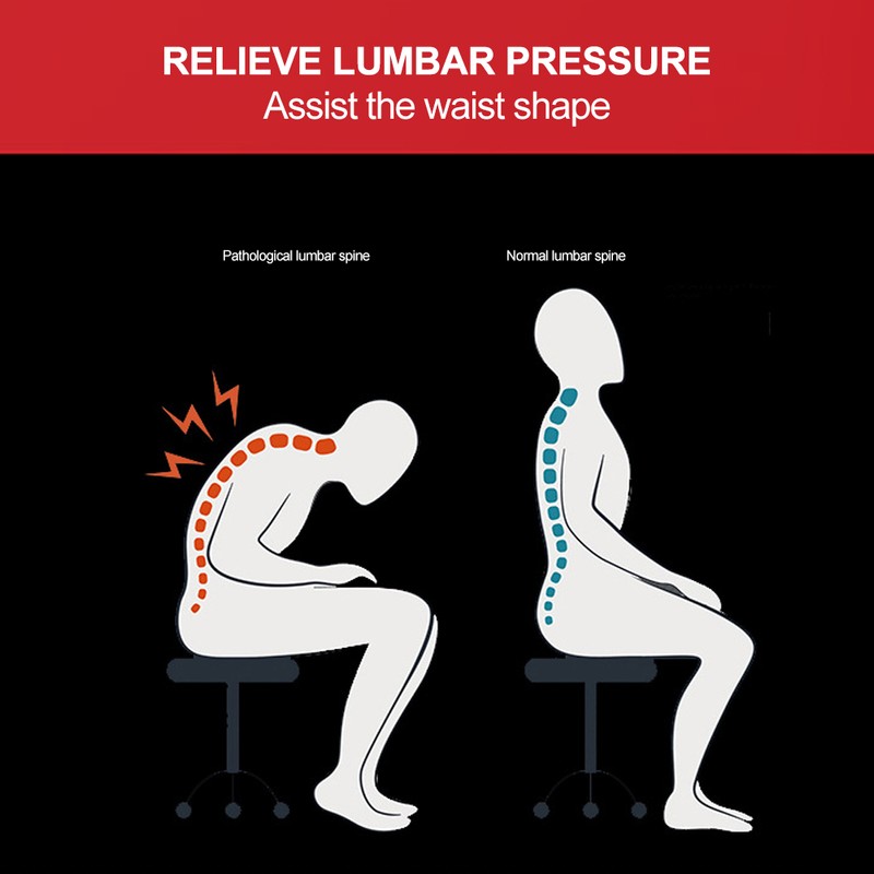 Magnetic Lumbar Support Belt Unisex Breathable Waist Lumbar Correction BraceGray