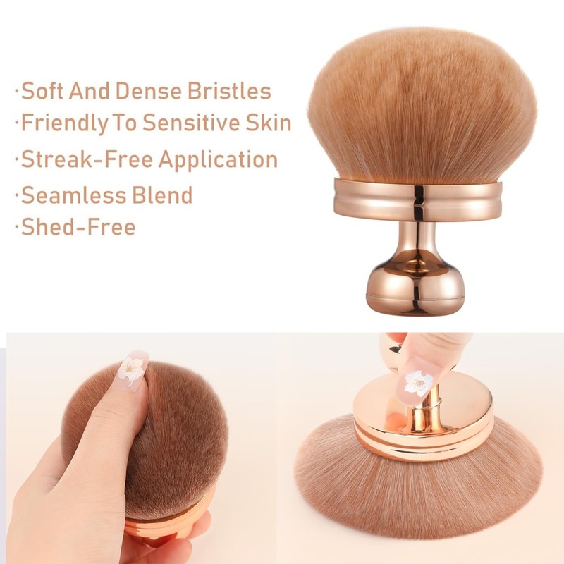 Hebterrka Extra Large Body Makeup Brush for Self-Tanner, 3 Inch