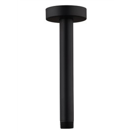 Enoughmen Ceiling Mount Shower Arm with Flange for Rain Shower Head,Stainless Steel Straight Arm for Fixed Shower Head,3 Inch Matte Black