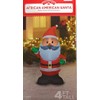 African American Santa Claus Inflatable 4 foot Holiday Yard Decoration